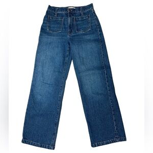 Madewell Women's The Perfect Vintage Wide Leg Jeans in Blue Size 27 EUC!